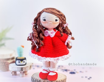 crochet doll for sale, amigurumi doll for sale, amigurumi cuddle doll, amigurumi girl, Amigurumi princess Doll, stuffed doll, plushie doll