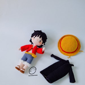 Small Chef Pirate Crochet Flower Anime Plush Bouquet