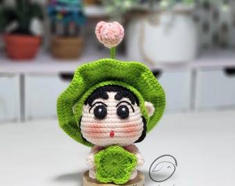 Crayon Shin-chan Crochet Doll | Handmade Shinchan Amigurumi | Kawaii Anime Stuffed Toy | Japanese Manga Gift