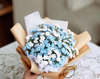 Crochet Baby's breath, Crochet Baby's breath Flower Stems, Boho Home Decor, Eternal Spring Floral Arrangement, Personalized Anniversary Gift