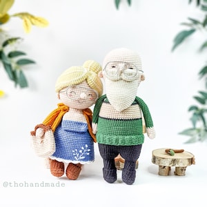 grandma & grandpa crochet doll, amigurumi grandma, amigurumi grandpa, crochet doll for sale, amigurumi doll for sale, best baby shower gift