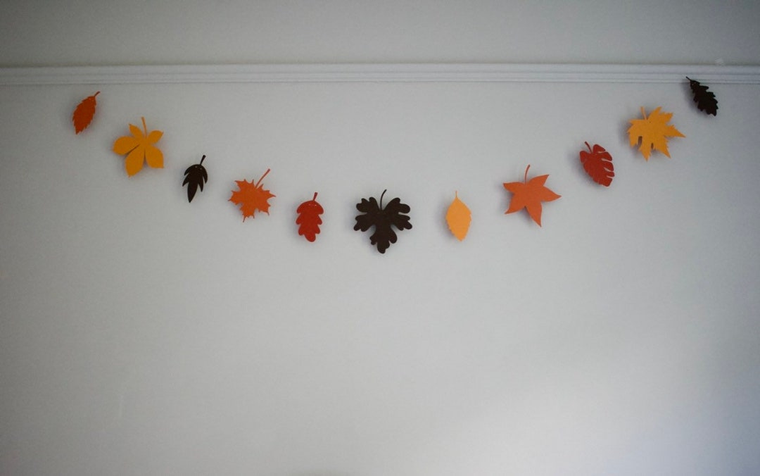 Autumn Bunting Autumn Garland Leaf Garland Autumnal Decor Etsy UK