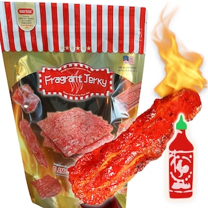 Fire-Grilled Bacon Jerky  (Sriracha Spicy Flavor) ~Singapore street food~ *Grilled Fresh to Your Order *Shipped the Same Day