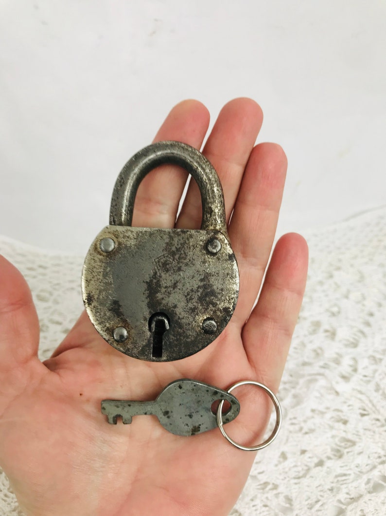 Vintage functional padlock and key to door Decorative padlock Etsy