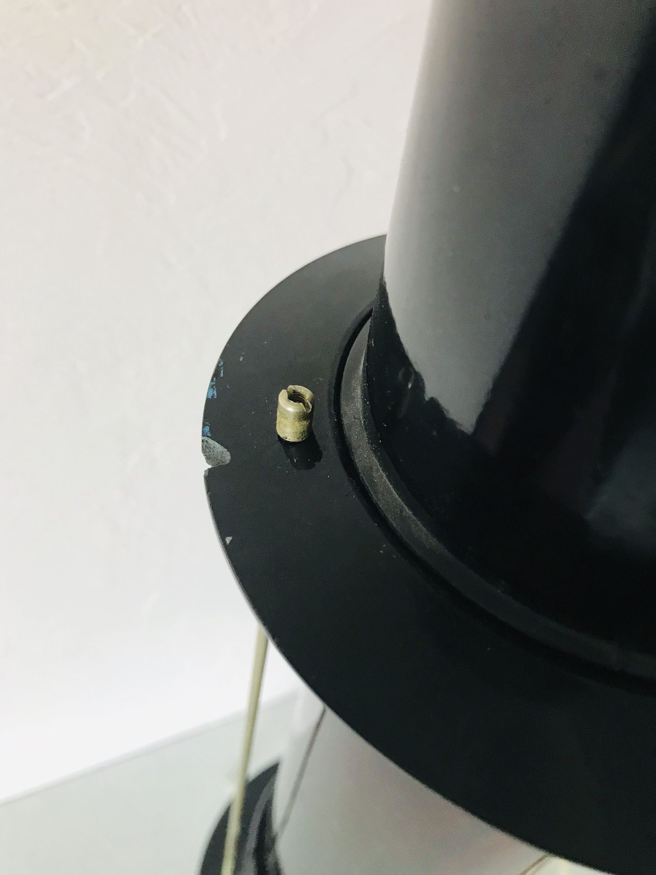 Vintage night light plug in Table bedside lamp Metal glass Etsy