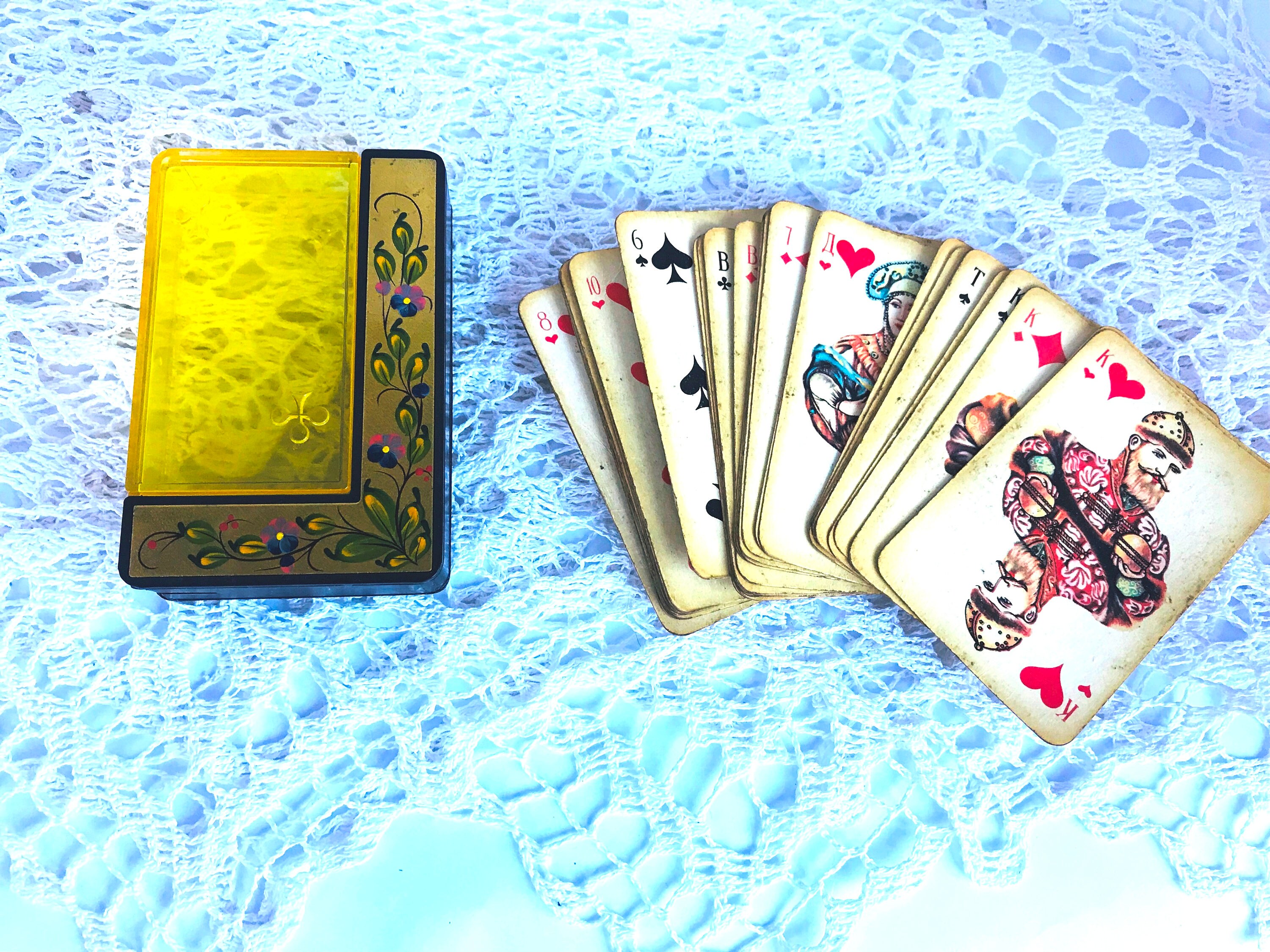 Vintage Playing Cards Plastic Case Playing Card Box Cover for Etsy