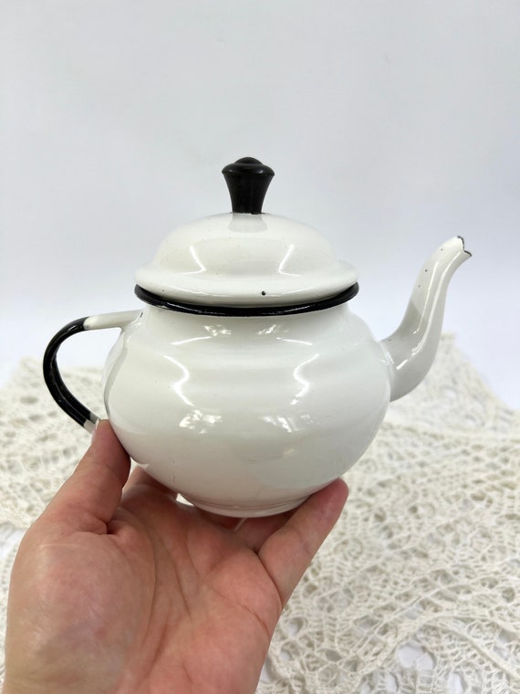 White enamel teapot cheap
