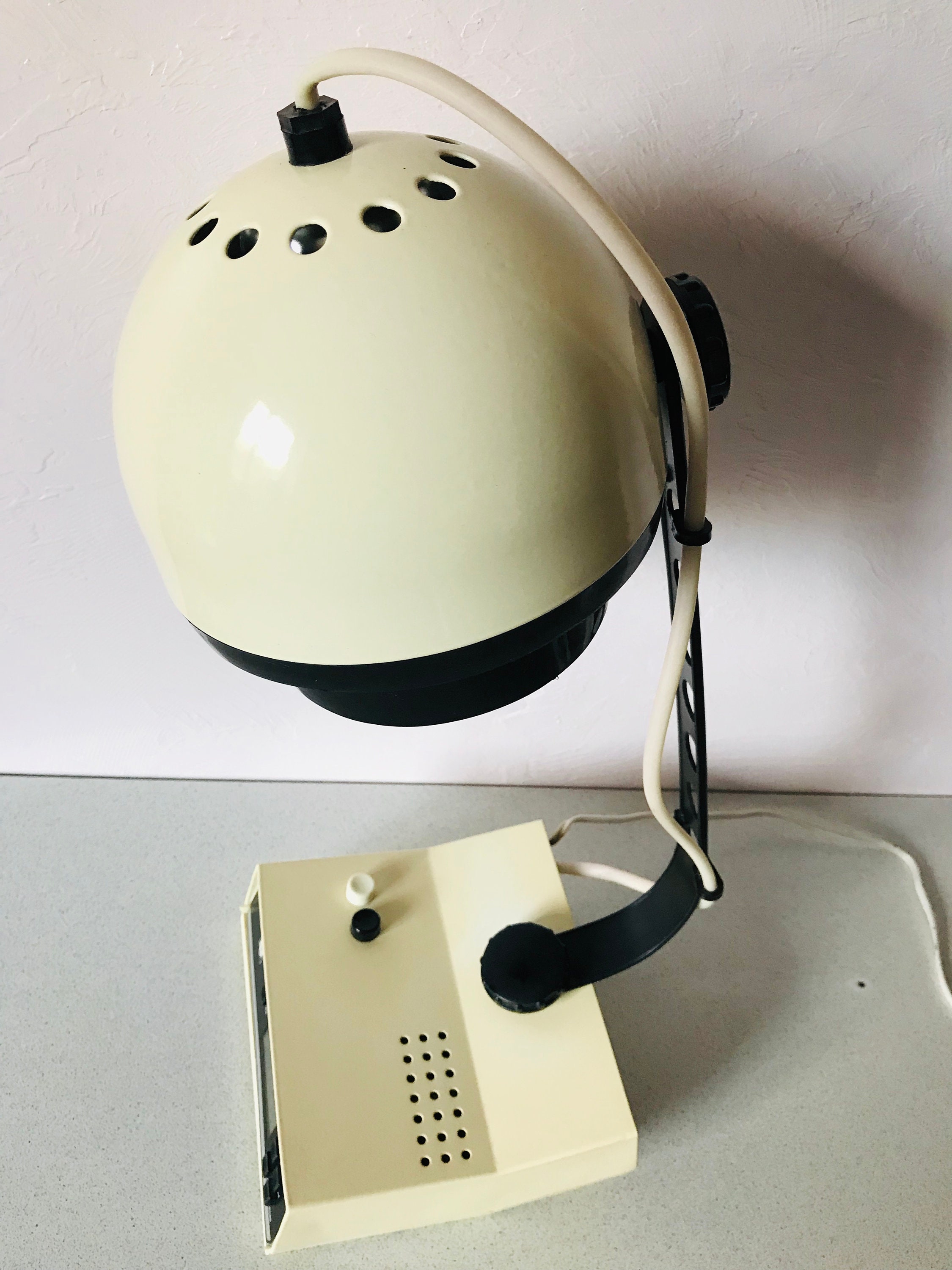 Vintage table bedside lamp with electronic clock Decorative | Etsy