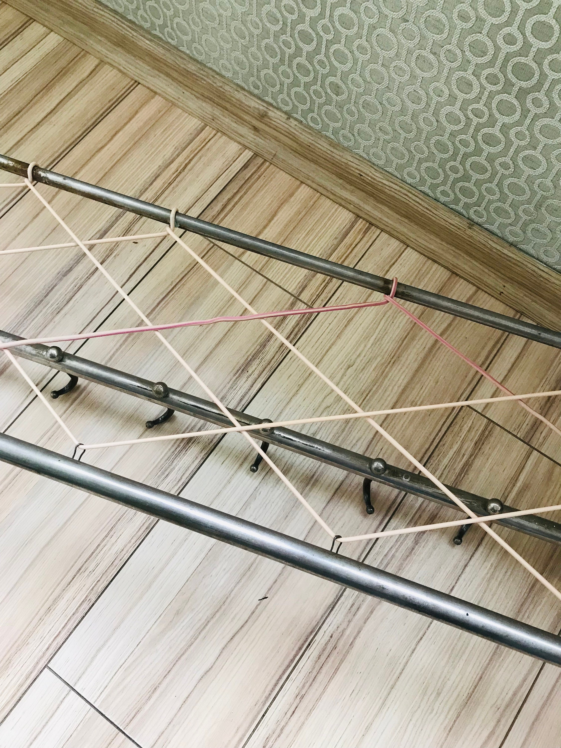 Vintage Metal Shelf With Hooks Gray Vintage Metal Two Tier Etsy