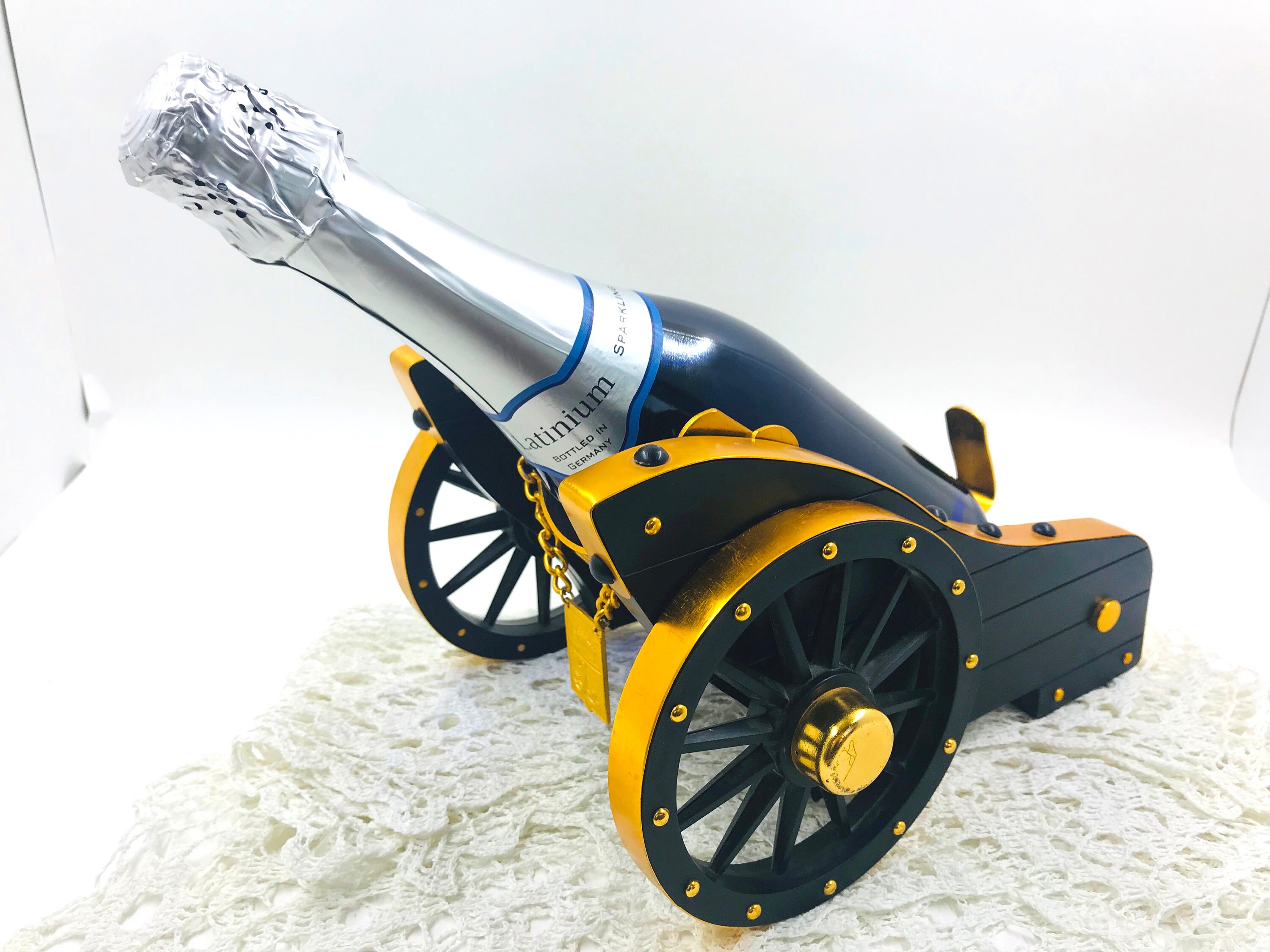 Vintage champagne bottle holder form cannon Champagne bottle Etsy
