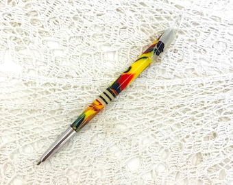 Vintage writing pen Twist pen Journal pen Beautiful pen Elegant pen Desk pen Writing pen Glass transparent pen  Special gift Ballpoint pen