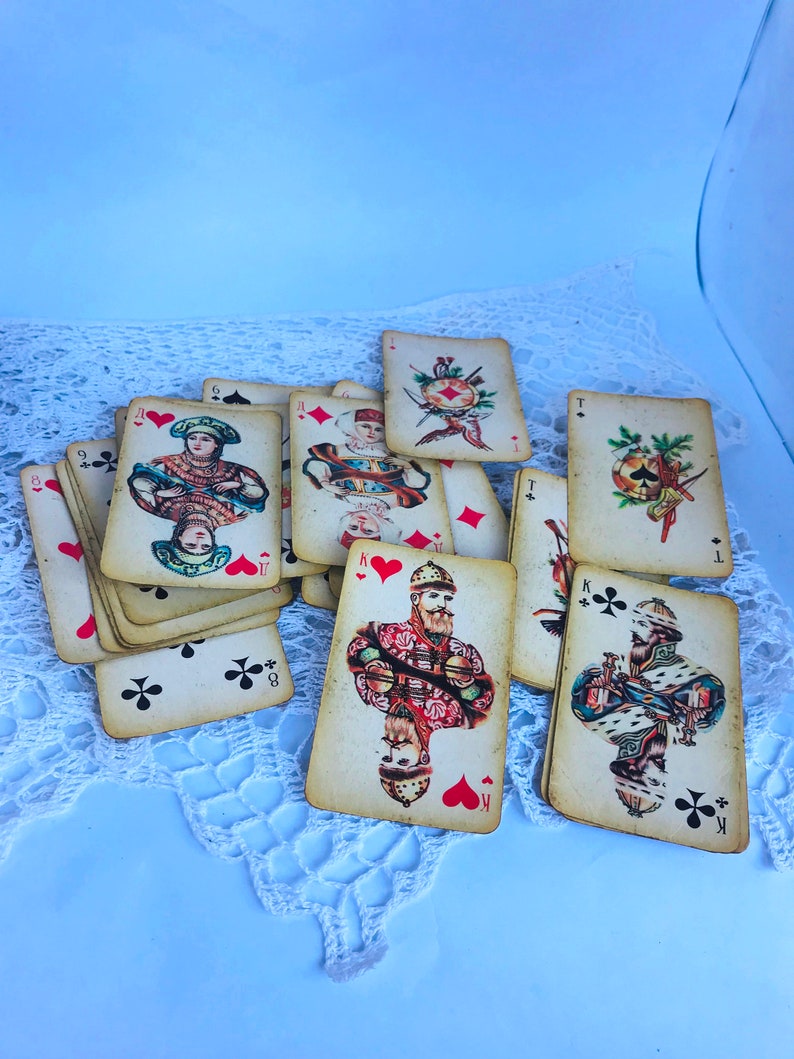 Vintage Playing Cards Plastic Case Playing Card Box Cover for Etsy