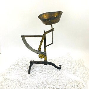 Antique Brass Pharmacy Scale: Vintage Gram Balance, Collectible Decor