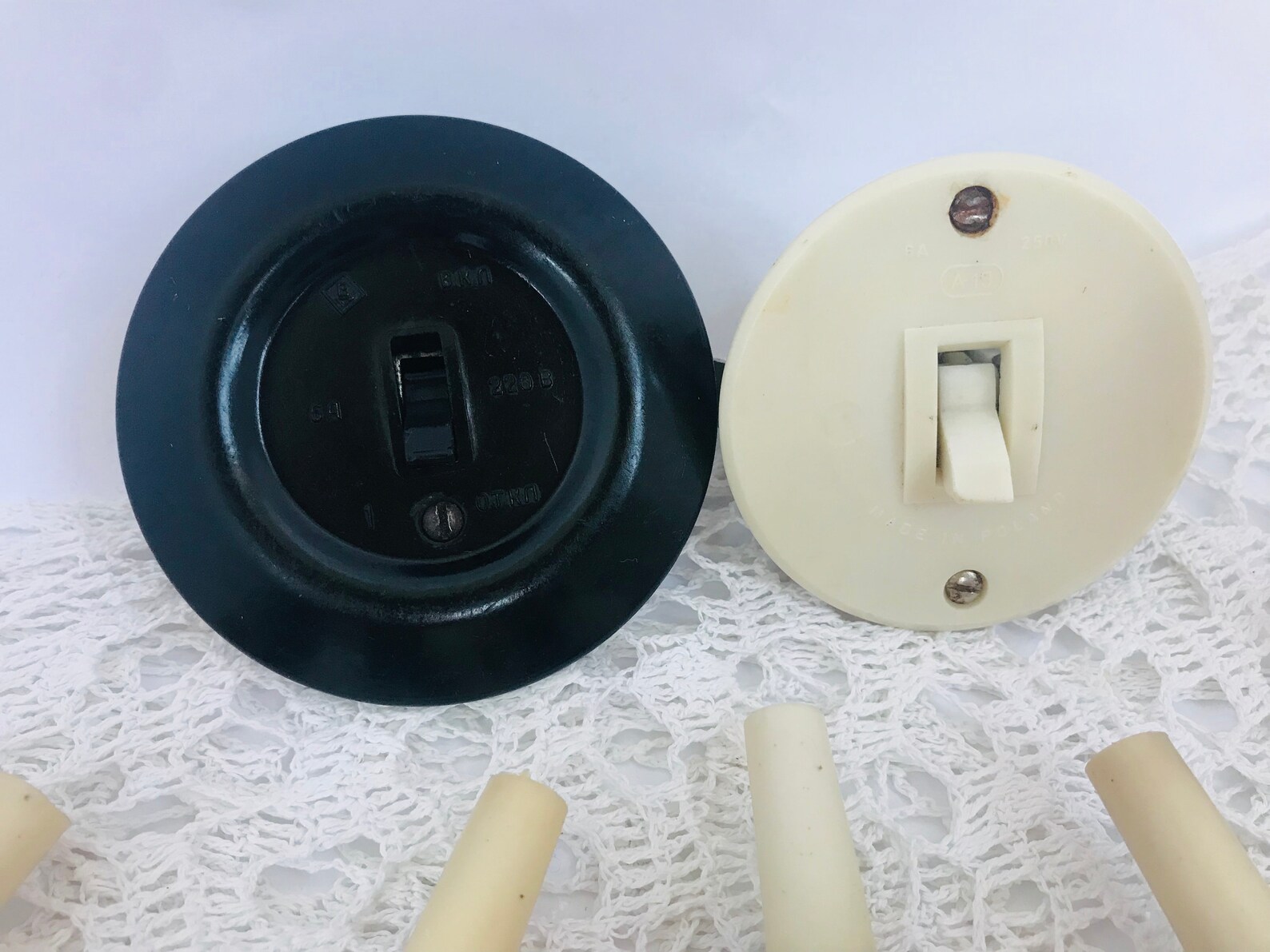 Vintage Electrical Equipment Sockets and Switches Black Switch Etsy