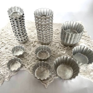 Vintage Cupcake Muffin Förmchen Backblech Aluminium Formen Kleine Kuchen Formen Keksform Kerzen oder Seifen Formen 37 Backform Küchengeräte