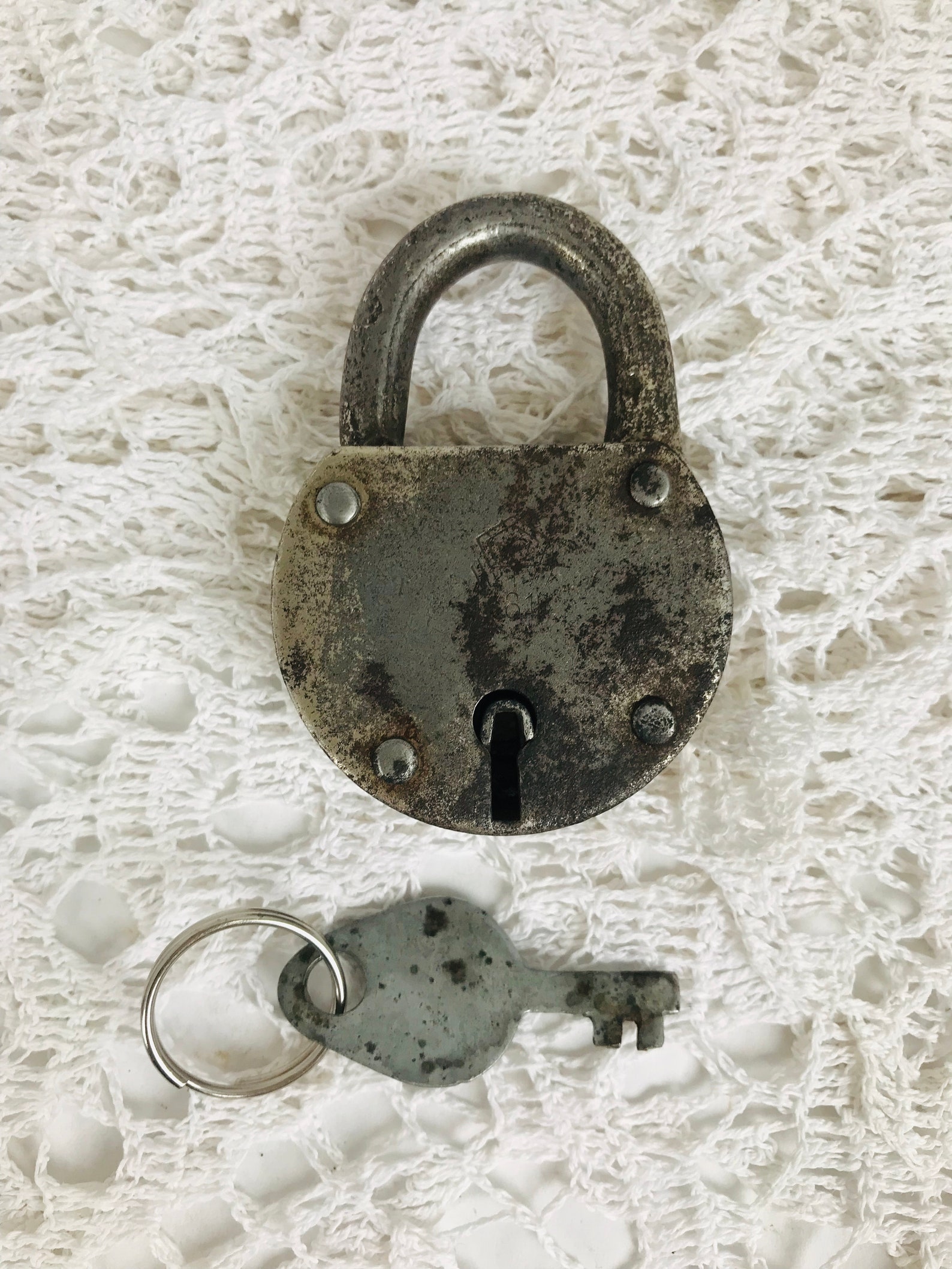 Vintage Functional Padlock and Key to Door Decorative Padlock Etsy