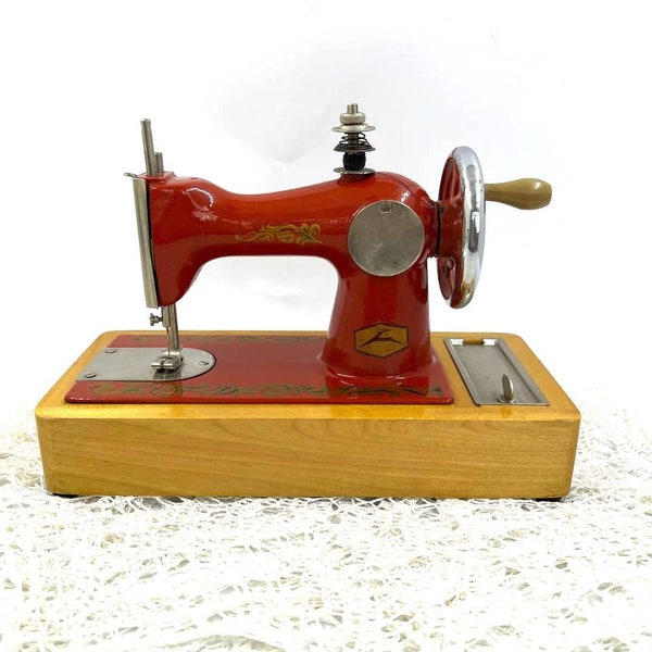 Vintage baby sewing machine  Manual small sewing machine for children Decorative Seamstress Fabric Store Alterations Decor