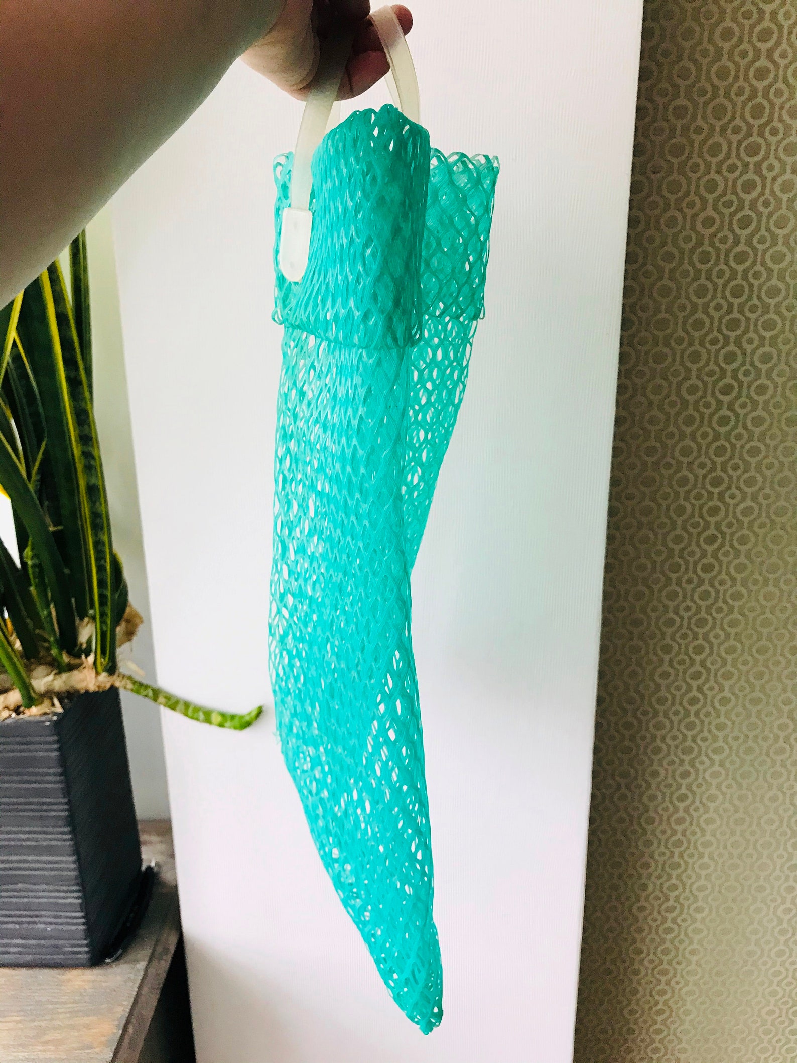 Vintage Green Plastic Mesh Bag Shopping Bag Tote Bag Summer Etsy