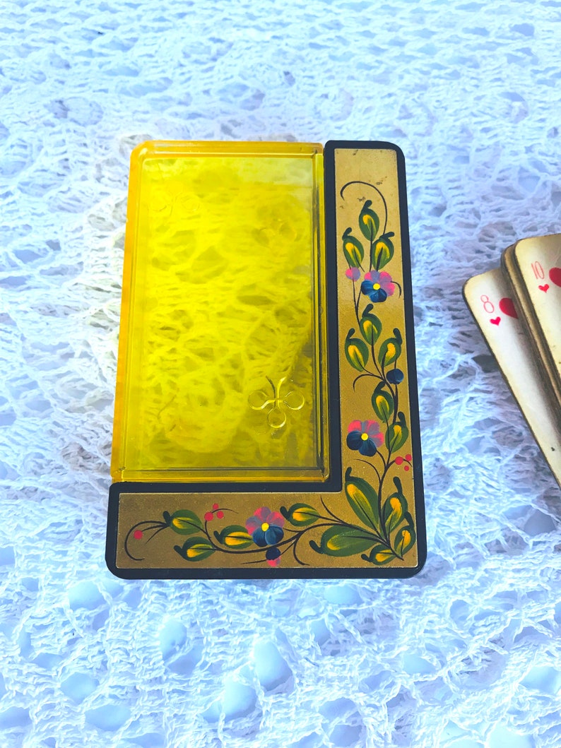 Vintage Playing Cards Plastic Case Playing Card Box Cover for Etsy