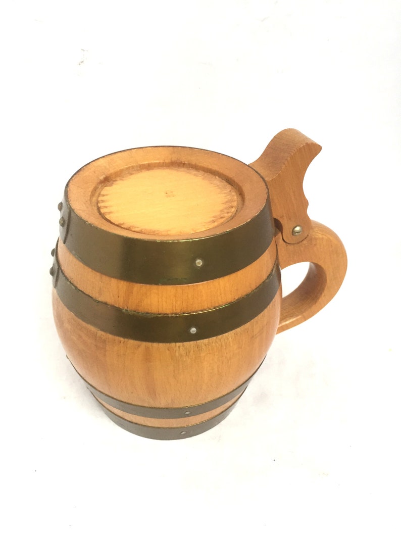 Barware Vintage Decorative Wooden Beer Mug Beer Glass In Form Etsy