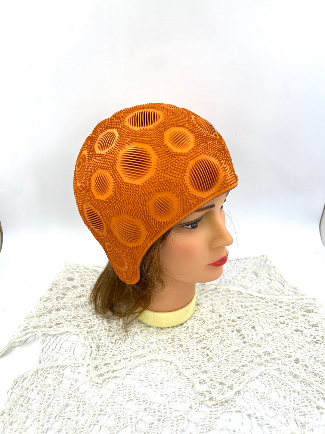 Vintage Swim Cap Flowers Bathing Cap Retro Style Swimming Hat Etsy