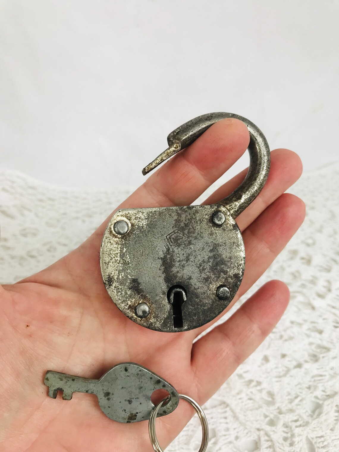 Vintage functional padlock and key to door Decorative padlock Etsy