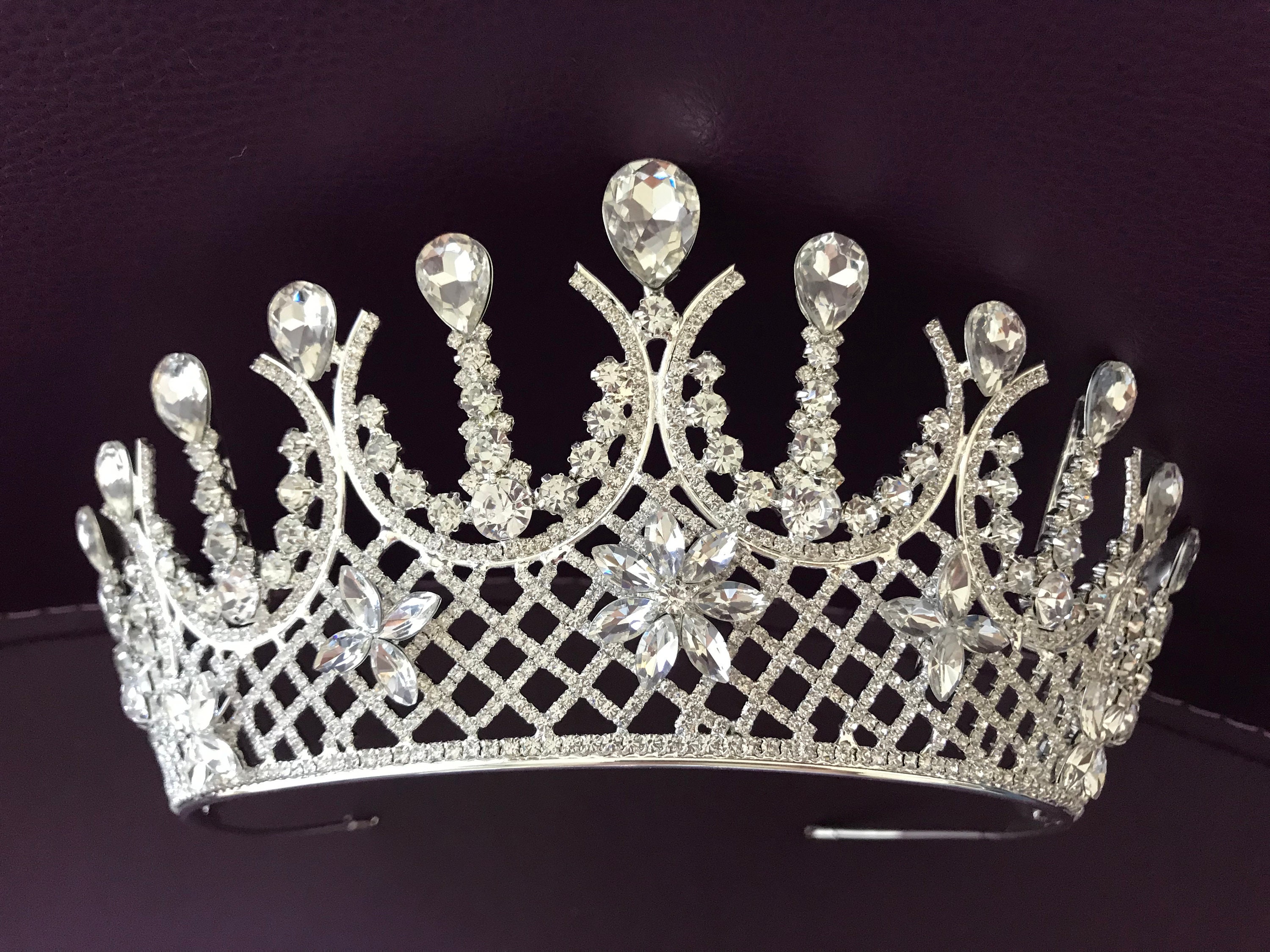 Bridal Tiara Silver Tiara Bridal Crown Crystal Wedding Tiara Etsy