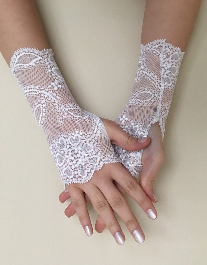Ivory Wedding gloves Ivory french lace gloves bridal Gloves Etsy