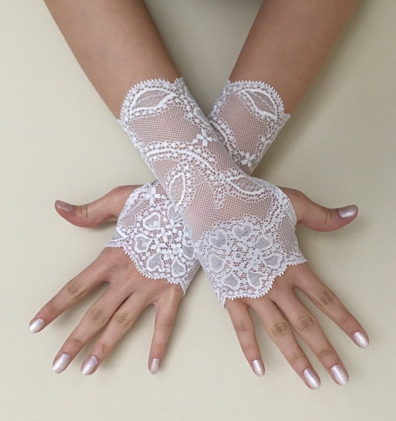 Ivory Wedding gloves Ivory french lace gloves bridal Gloves Etsy