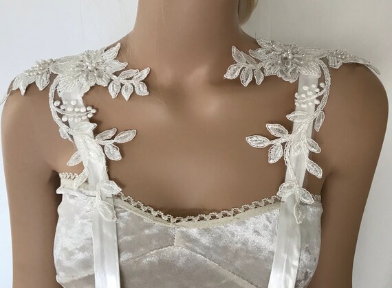 beaded straps for wedding dress