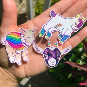 Goat Stickers 3-Pack #stickers #goats #bleat #pride