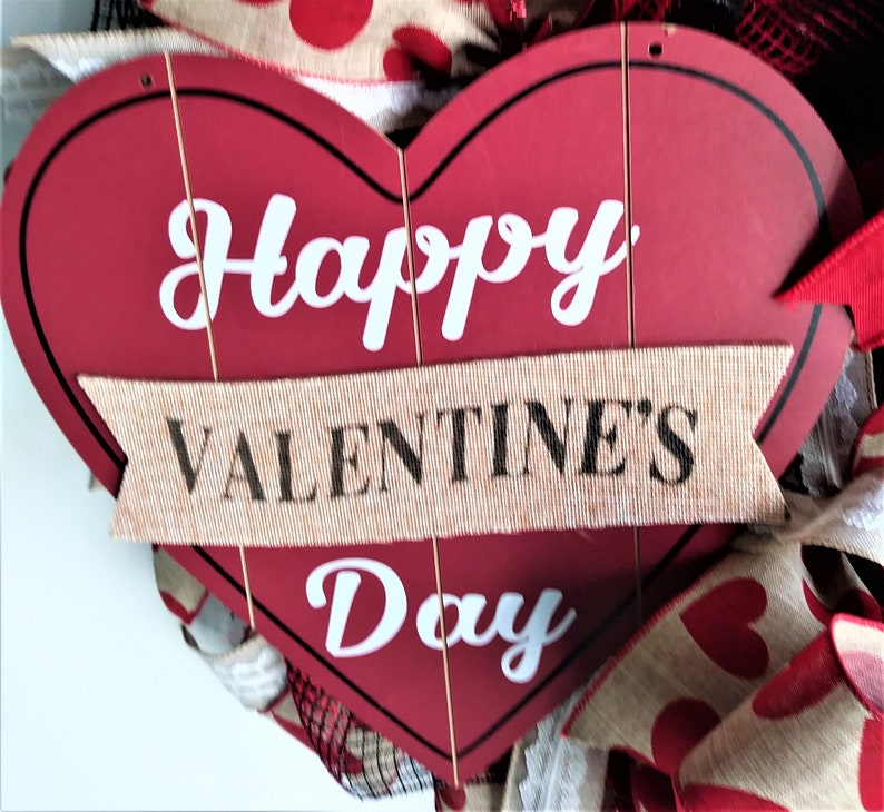 Valentines Door Wreath Valentines Wreath Valentines Decor Charming Valentines Wreath Country Valentines Wreath Happy Valentines Wreath