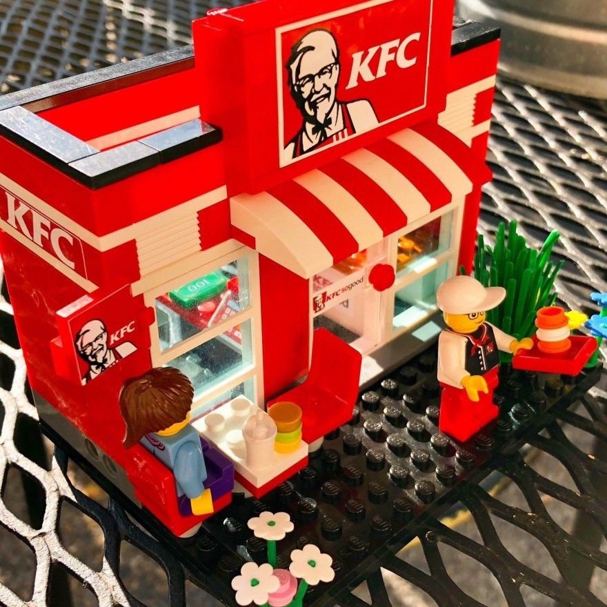KFC Custom Lego Restaurant Building Personalised Lego City Etsy
