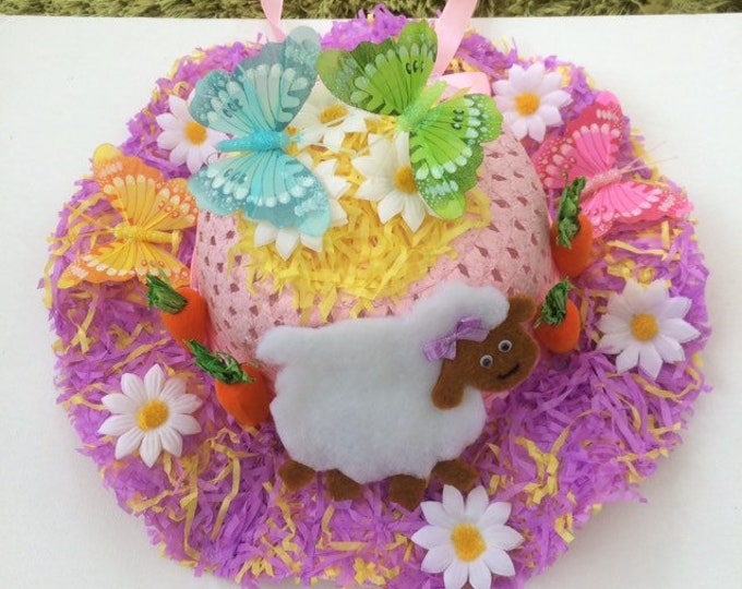 Handmade Easter Hat Girl or Boy, Decorated, Easter Parade Hat