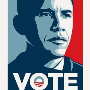 Shepard Fairey OBEY, OBAMA, Original 2008 campaign poster screenprint