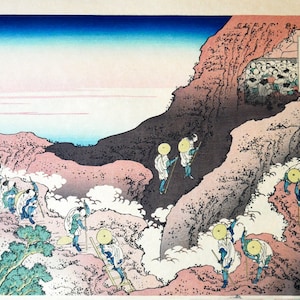 JAPANESE print Katsushika HOKUSAI, 36 views Mount Fuji 46, Ukiyo-e, authentic woodcut