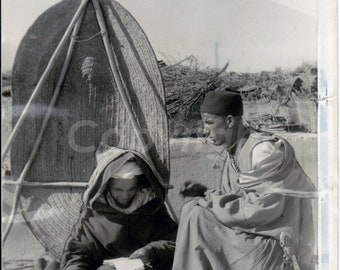 Film photography 1932 MOROCCO, public writer, ORIGNIALE black and white vintage