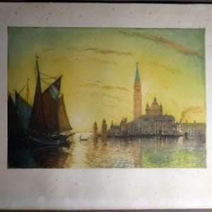 送料無料　リトグラフ　ベネチア風景　ED：138/275　限定275部 送料無料 リトグラフ ベネチア風景 ED：138/275 限定275部 送料無料