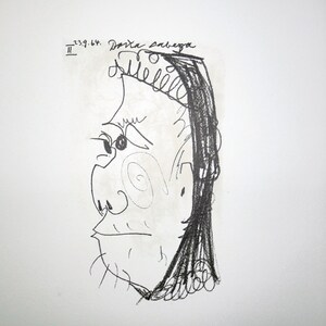 PABLO PICASSO ORIGINAL lithograph, Dona Cabezza 1964