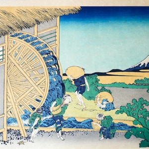 JAPANESE print Katsushika HOKUSAI, 36 views Mount Fuji 26, Ukiyo-e, authentic woodcut