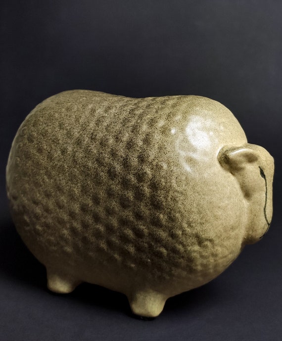 Sheep Figurine Sculpture by LISA LARSON - Gustavsberg Sweden