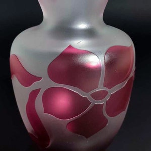 Sèvres Art Nouveau-Art Deco Vas (cirka 1920) — syraetsad "Pâte de Verre", exceptionellt stycke