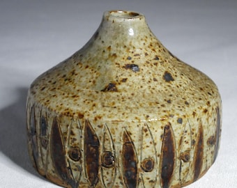 SOLIFLORE VASE Pottery Signed, Scandinavian, piece of art handmade in an artisan workshop