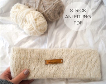 Instructions I headband ESME I knitting instructions I stockinette stitch