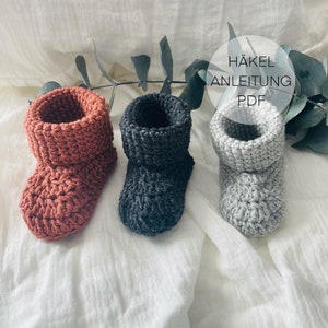 Crochet pattern I Baby shoes I Slippers I Instructions I German