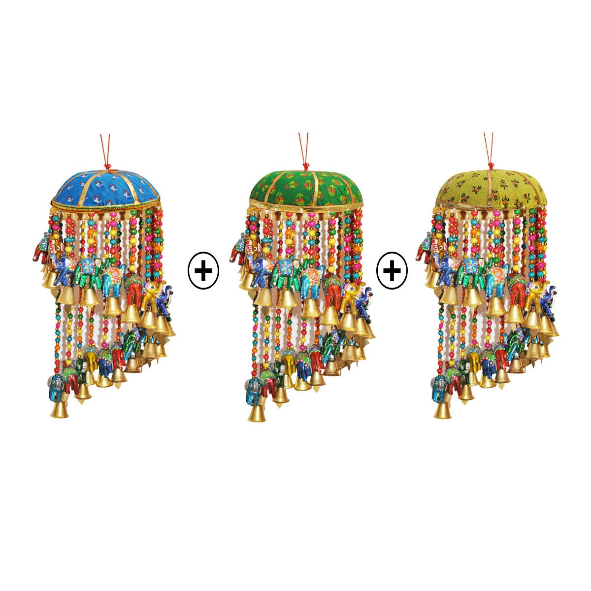 Handmade Rajasthani Colored Bells Wall Hanging Wall decor wall Etsy