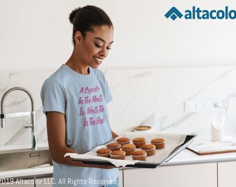 T Shirt Custom Printed w Choice of Text on Soft Cotton Tee