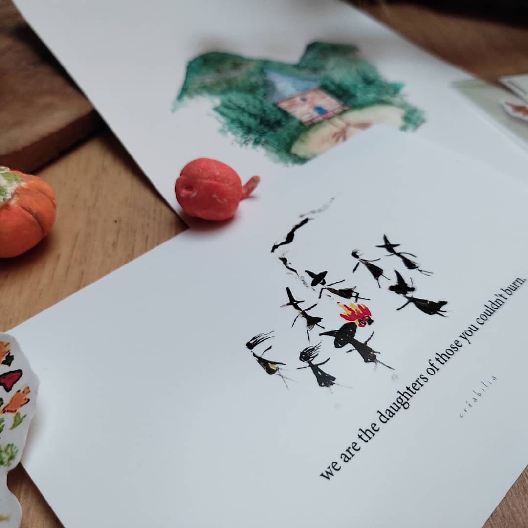 Illustrations à Encadrer, Impression d'art/Décoration Murale Prints Sorcières Fantôme Galaxies Fémin