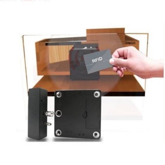 Rfid Hidden Cabinet Drawer Lock 3 Keys Gun Safesstands Etsy