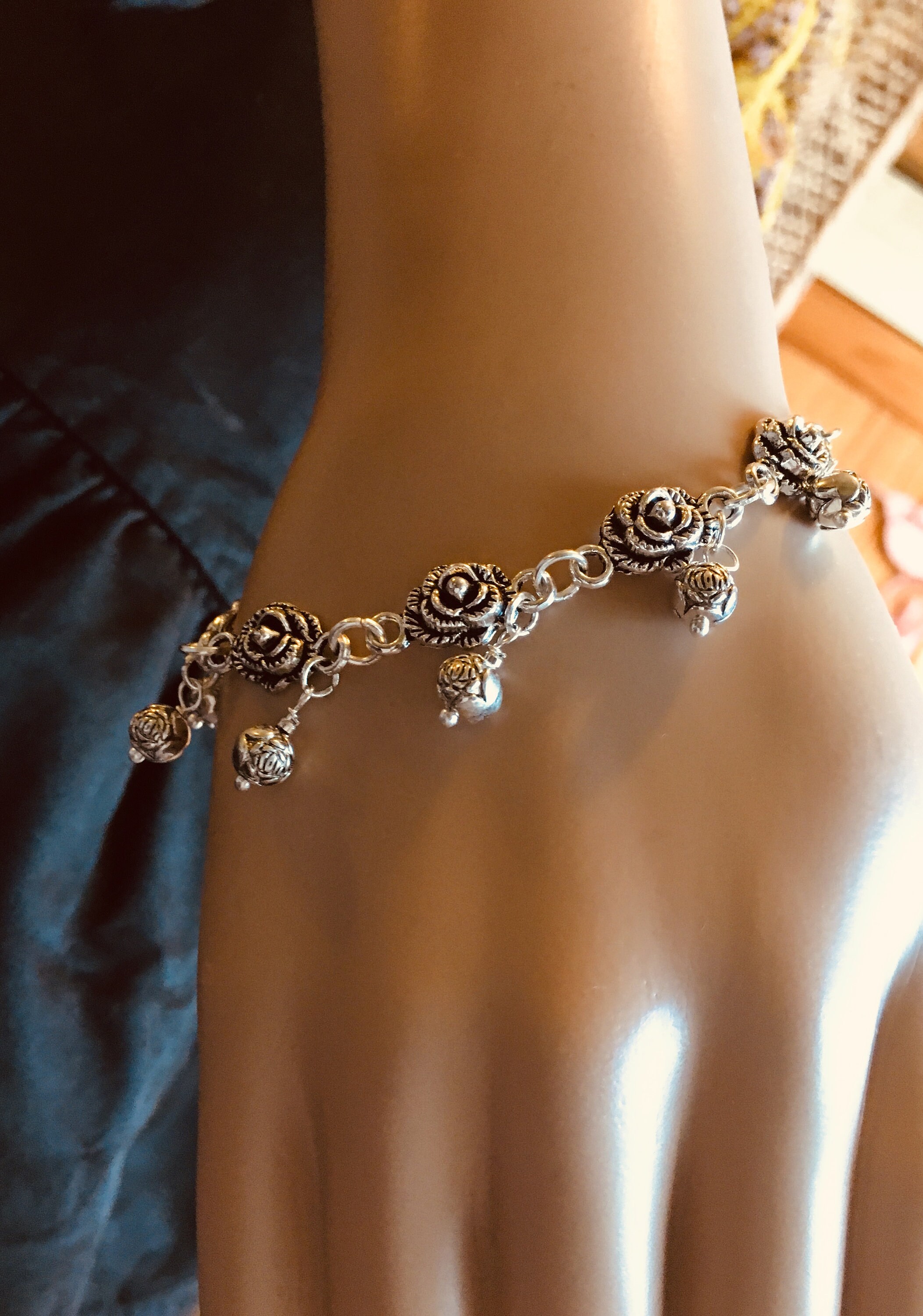 Silver leg chain new design deals